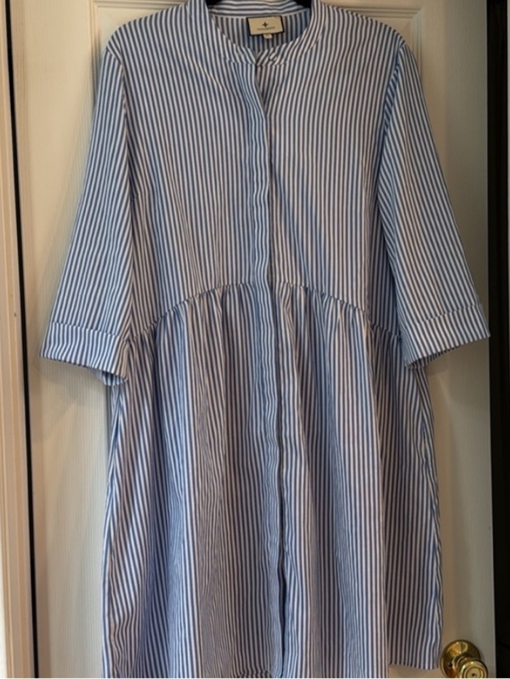 Tuckernuck Blue Stripe Royal Shirt Dress  Size Medium - Picture 11 of 13